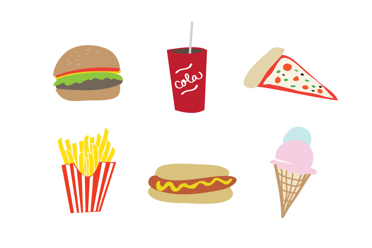 Junk Food Brush, Pattern & Icons preview 2