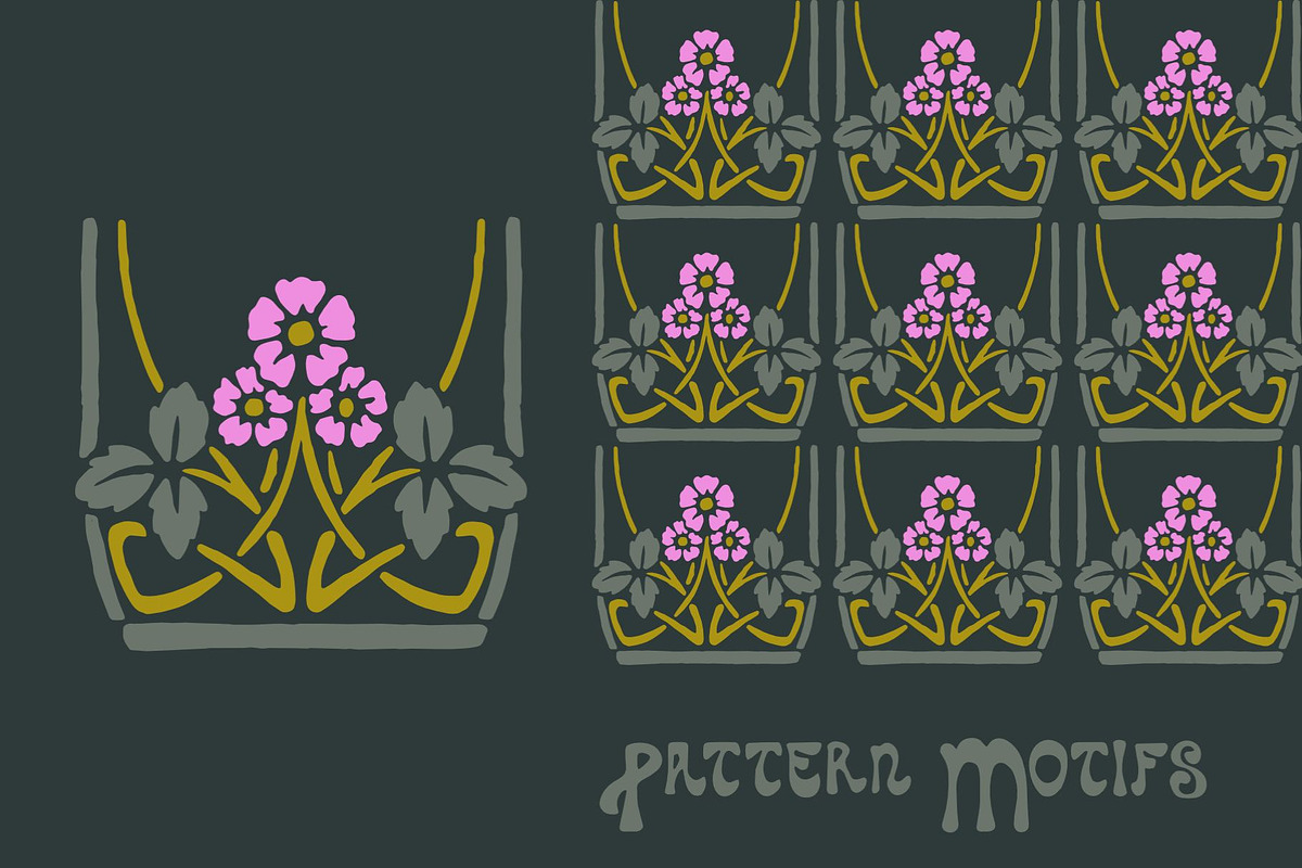Art Nouveau Graphics & Font, a Graphic by Liz Kohler Brown (Photo 14 of 33)