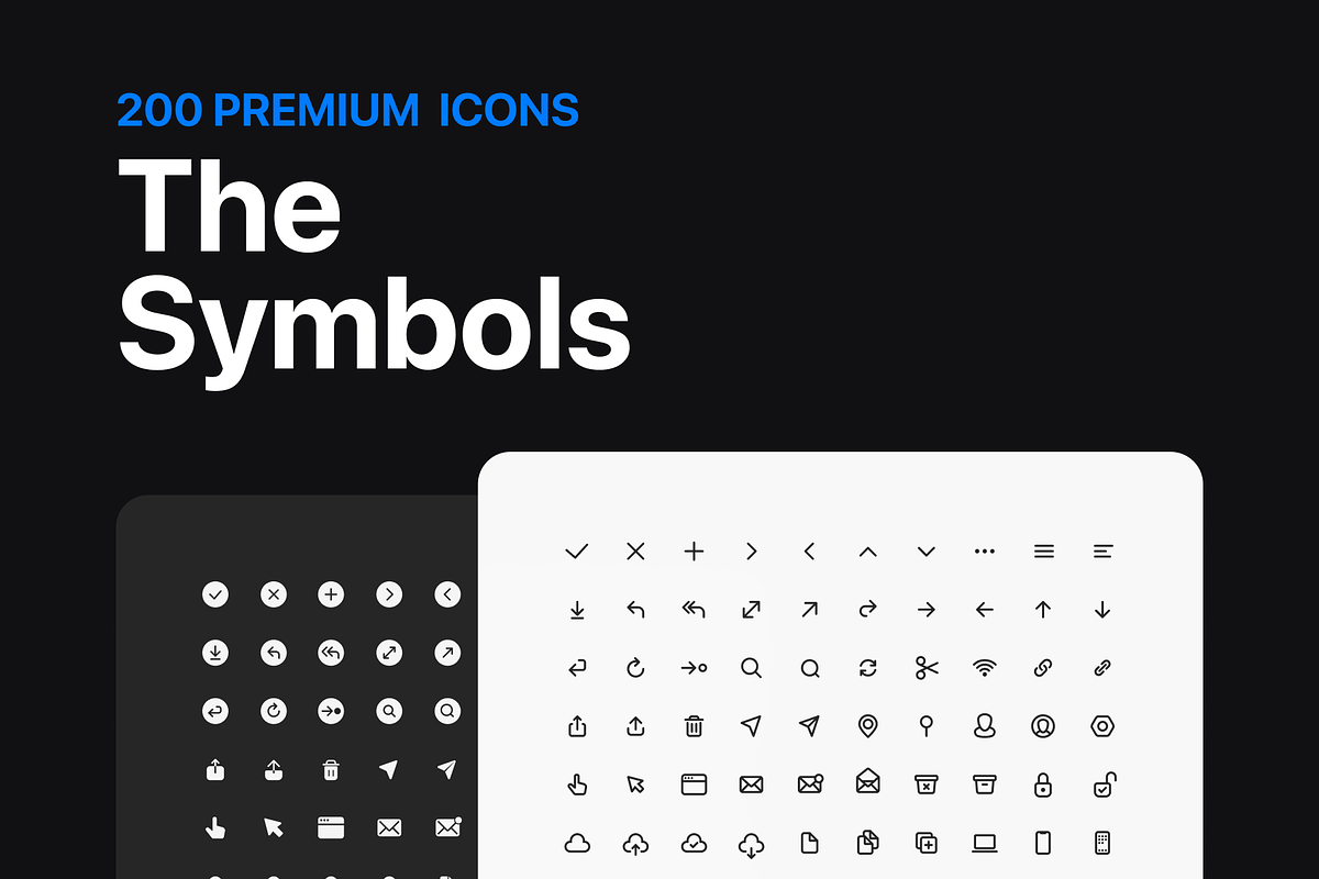 The Symbols: 200 premium icons, an Outline Icon by Design Essentials (Photo 2 of 8)