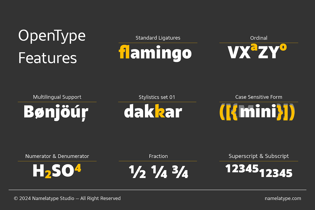 Qamari - Sans Serif Font Family, a Sans Serif Font by Namela Studio (Photo 8 of 8)