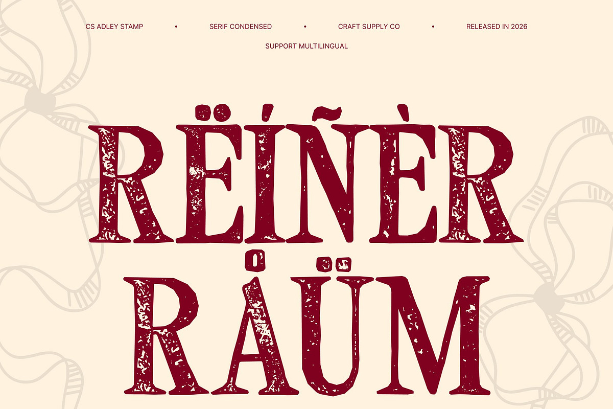CS Adley Stamp, a Serif Font by Craft Supply Co. (Photo 7 of 8)