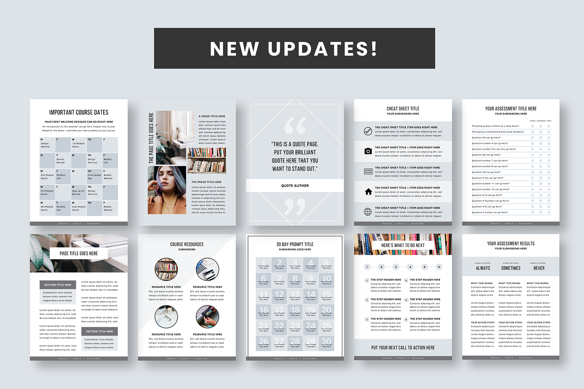 eCourse Resource Bundle, a Design Template by Studio Soluna (Photo 13 of 31)