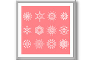 Snowflakes icon collection. Graphic, an Object Graphic by RODINA (Thumbnail 2 of 3)