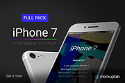 Iphone 7 Mockup White Full Pack, an iPhone Mockup by mockuptain (Thumbnail 10 of 10)
