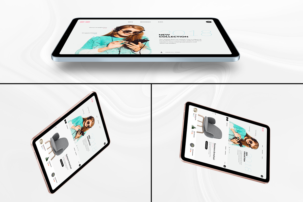 All New iPad Air Mockups, an iPad Mockup by ydlabs (Photo 6 of 9)