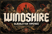 Windshire - Blackletter Typeface, a Blackletter Font by HipFonts (Thumbnail 1 of 7)
