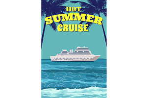Summer Vacation poster. Tropical, an Object Illustration by Vector_Up