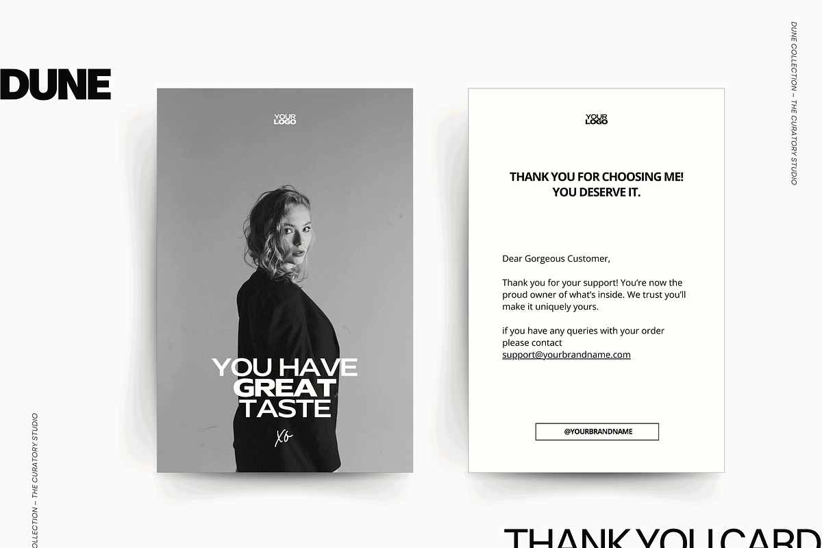 Dune Thank you card insert template, a Flyer Template by The Curatory Studio (Photo 2 of 4)