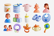 Parenting 3D Icon Set, a Furniture 3D Model by Eklip Studio (Thumbnail 2 of 3)