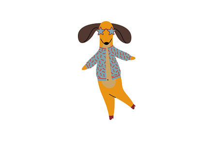 Purebred Brown Dachshund Dog, an Animal Illustration by TopVectors
