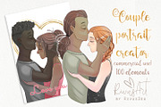 Couple portrait creator bundle, an Illustration by RivusArt (Thumbnail 3 of 8)