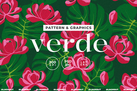 Bold Tropical Floral Pattern