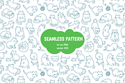 Meowers, a Pattern Graphic by Iconka (Thumbnail 2 of 3)