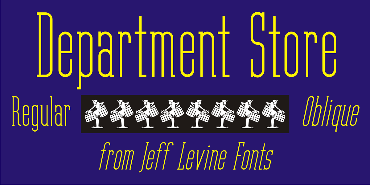 Department Store JNL, a Slab Serif Font by Jeff Levine Fonts