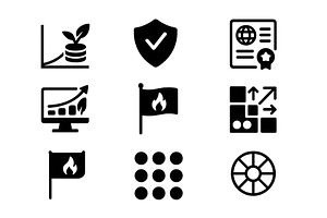 Collection of icons representing, a Finance Illustration by ZinetroN