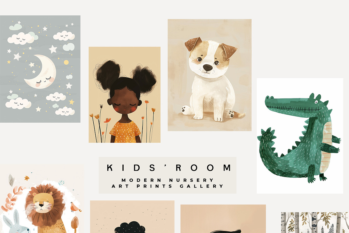 KIDS' ROOM Nursery Prints Gallery, a Background Graphic by Lana Elanor (Photo 8 of 11)