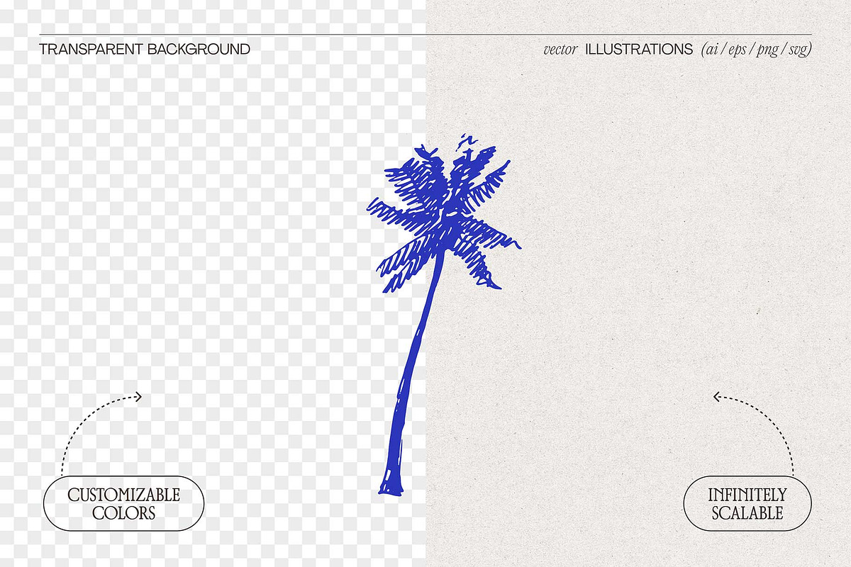 Tropical Palm Tree Silhouettes, an Object Illustration by TheMountBirdStudio (Photo 2 of 6)