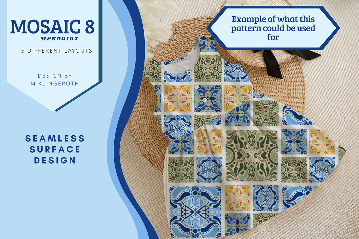 Mosaic 8, MPK00107 - Repeat Pattern, a Pattern Graphic by MissPerfectKaos (Photo 5 of 6)
