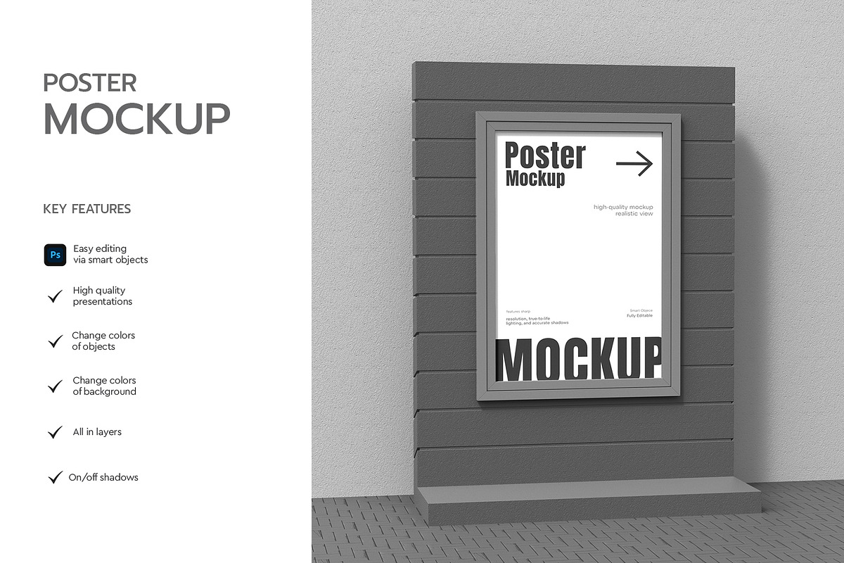 Minimalist Poster Frame Mockup, a Product Mockup by graphypix (Photo 2 of 4)