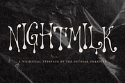 Nightmilk Melting Display Font, a Handwritten Font by The October Creative (Thumbnail 1 of 8)