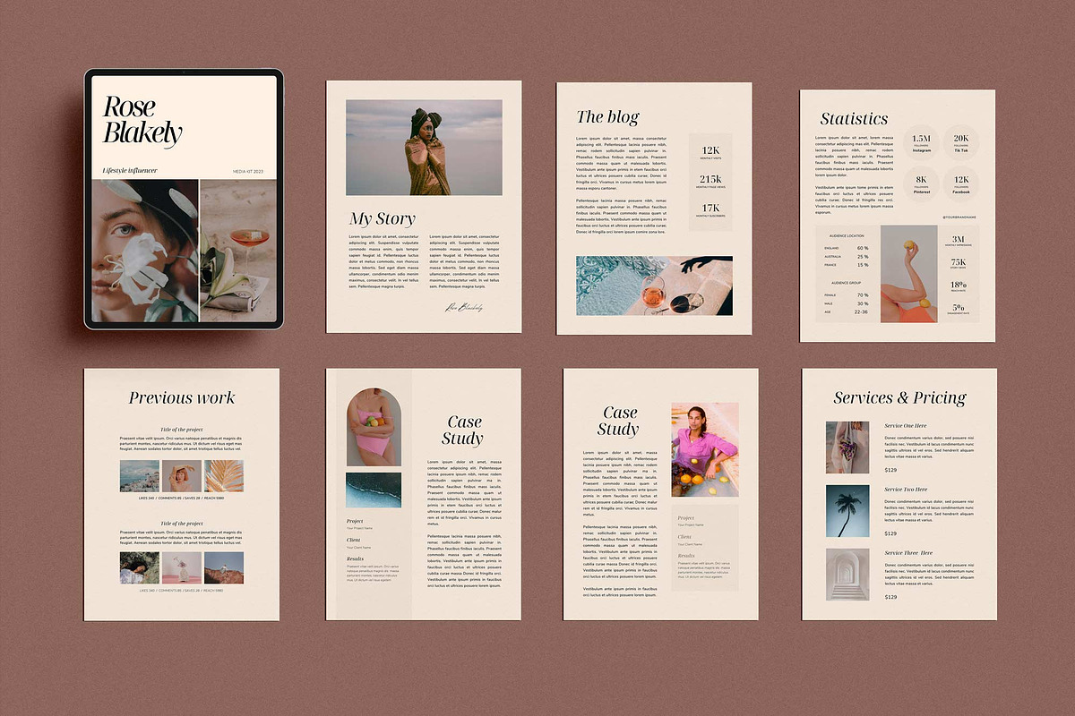 LEMONADE | Media Kit Canva Template, a Print Template by Sierra Creative Studio (Photo 8 of 10)