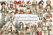 Whimsical Christmas Clipart, an Illustration by Designworld (Thumbnail 1 of 5)