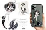 Halloween Gothic Mermaids Sea Bundle, a Seasonal Illustration by KaramfilaS (Thumbnail 4 of 8)