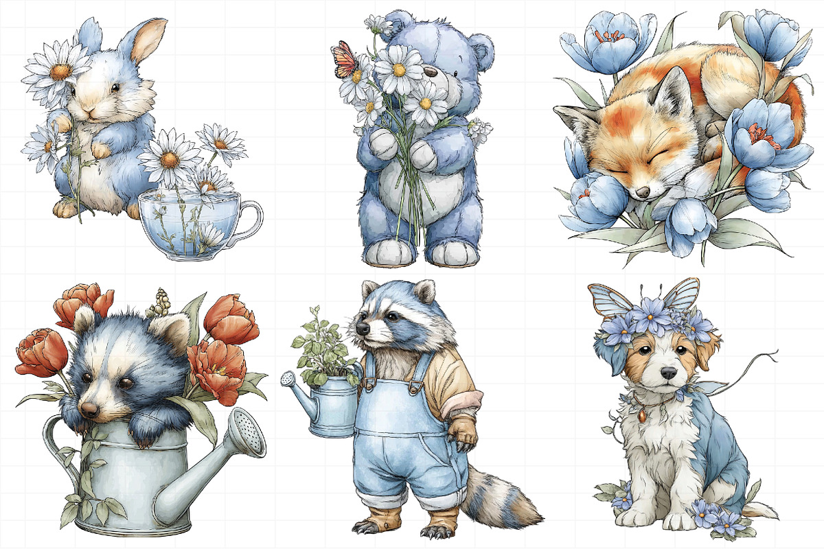 Whimsical Spring Animal Clipart Bund, an Illustration by Daily.Designs (Photo 3 of 7)