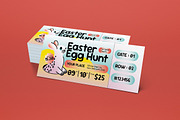 Blue Yellow Easter Egg Hunt Ticket, a Card Template by graphicook (Thumbnail 2 of 3)