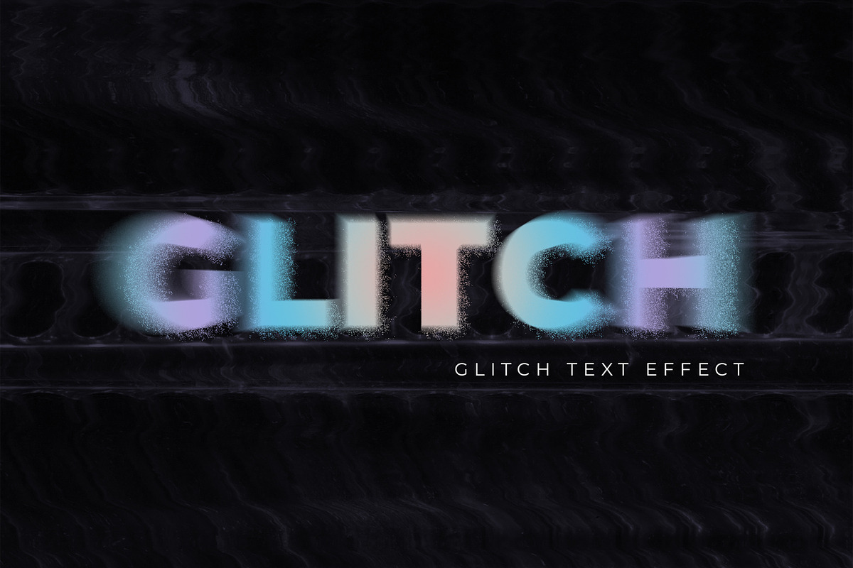 Glitch Text Effect Mockup Layout, a Layer Style Add-On by CreativeShaper (Photo 1 of 2)