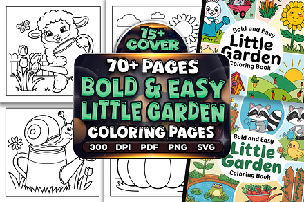Easy Little Garden Coloring Pages, an Animal Illustration by Craftsbeefy