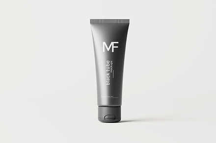 Black Cream Tube Mockup, a Packaging Mockup by MockupFree.Net