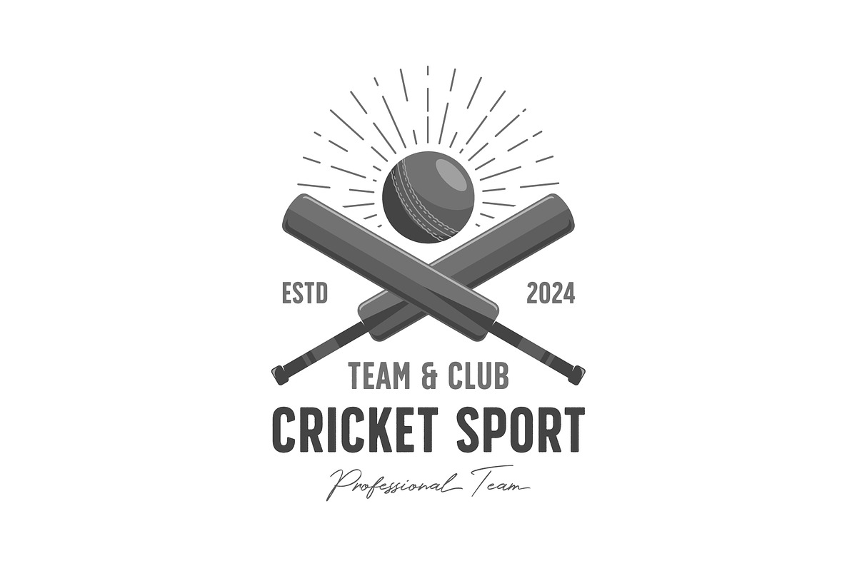 minimalistic cricket logo template v, a Branding & Logo Template by Pyruos ID