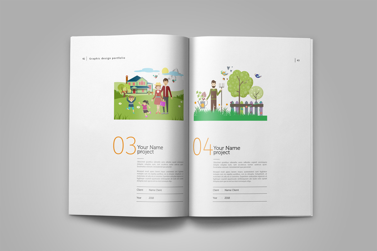 Graphic Design Portfolio Template, a Brochure Template by adekfotografia (Photo 26 of 42)