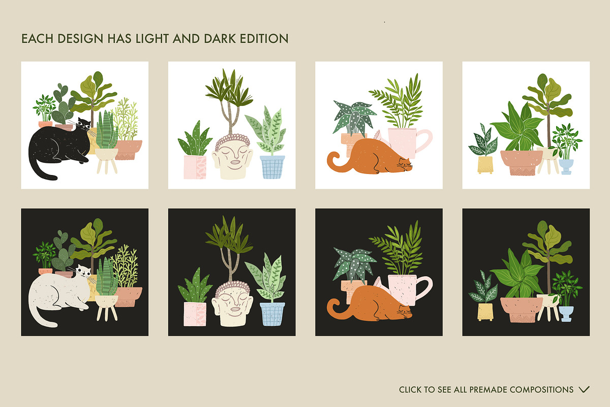 Plants in pots. Vector constructor., an Animal Illustration by anna khramtsova (Photo 9 of 12)