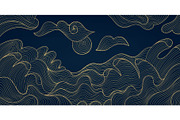 Water And Waves Golden Backgrounds, a Background Graphic by Marylia (Thumbnail 6 of 22)