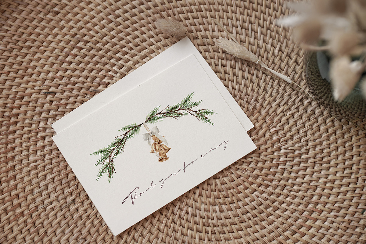 Gold Christmas Watercolor Clipart, a Decorative Illustration by Beigetime (Photo 18 of 18)