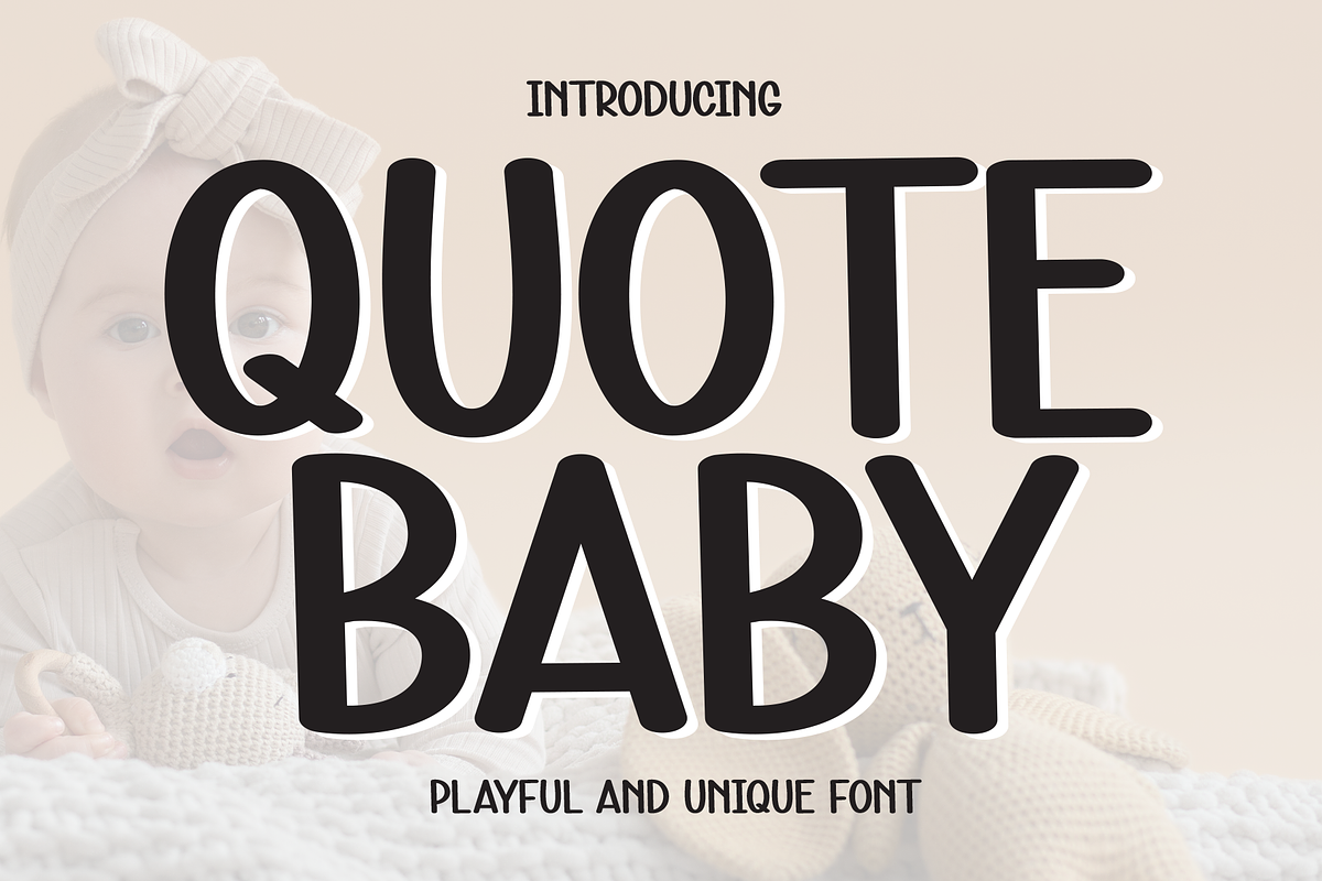 Quote Baby | Script Font, a Handwritten Font by Scratchones (Photo 1 of 8)