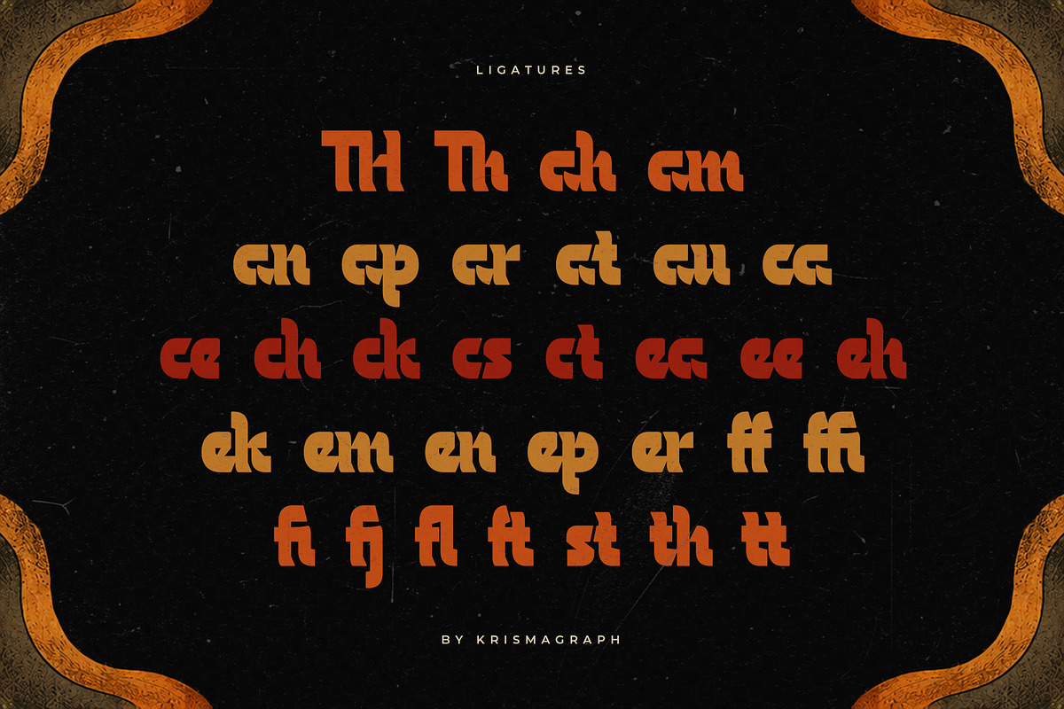 Borgate – Retro Display Font, a Sans Serif Font by Krismagraph (Photo 9 of 10)
