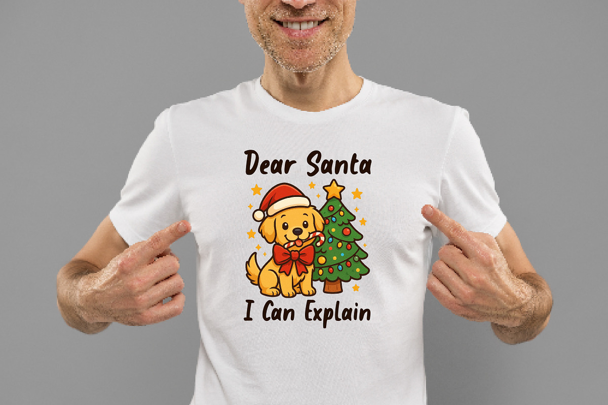 Christmas Funny Dog Dear Santa Png, an Illustration by Daily.Designs (Photo 2 of 5)