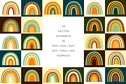 Rainbow Elements & Patterns Bundle, a Decorative Illustration by Olga Begak Art & Design (Thumbnail 2 of 17)