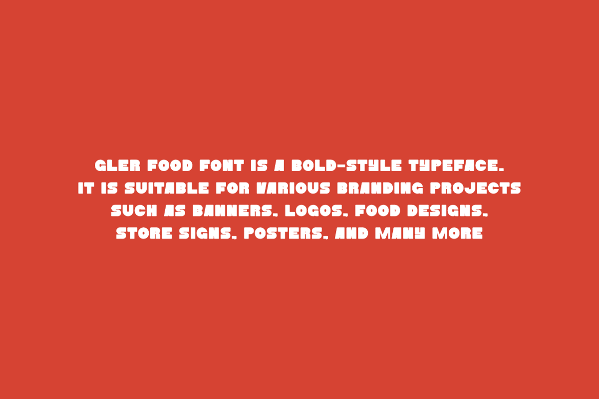 Gler Food Display Font, a Sans Serif Font by QR Design Studio (Photo 6 of 8)