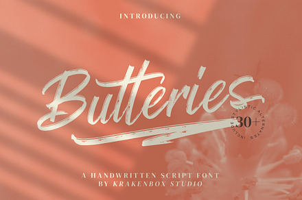 Butteries - Handwritten Brush Font