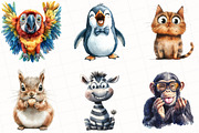Watercolor Quirky Animals Clipart, an Illustration by OK Design (Thumbnail 3 of 5)