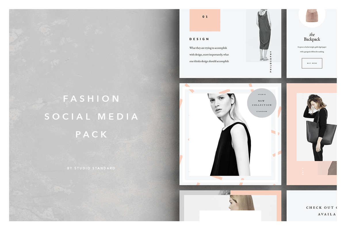 Fashion Social Media Pack, a Social Media Template by Studio Standard (Photo 1 of 8)