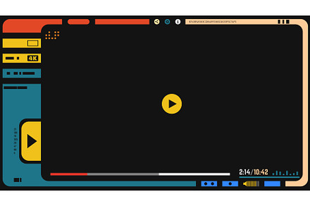 Retro futuristic UI video interface
