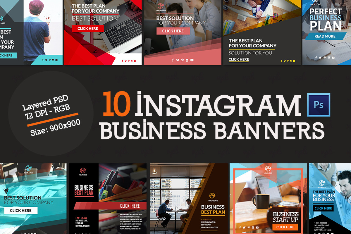 10 Business Instagram Banners, a Templates & Theme by VPB (Photo 1 of 6)