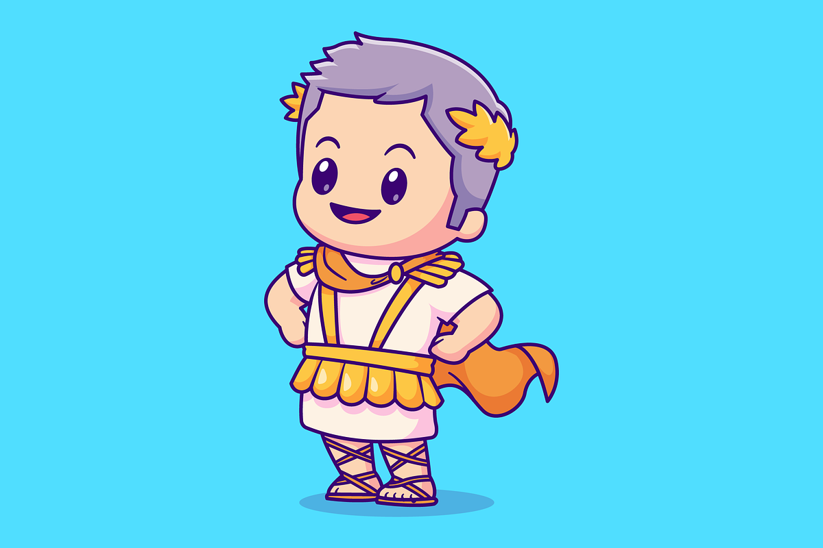 Cute Roman Emperor Cartoon, a Person Illustration by Catalyst Labs (Photo 2 of 3)