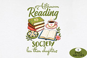 Afternoon Reading Society PNG, a Seasonal Illustration by Daily.Designs (Thumbnail 1 of 5)