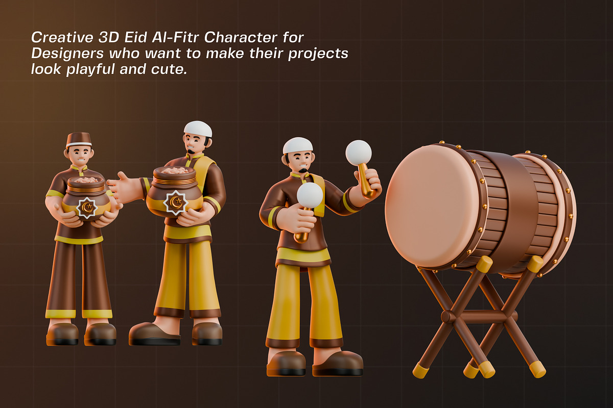 Eid Al-Fitr 3D Character Pack, a Characters & Person 3D Model by Tempcraft (Photo 2 of 5)